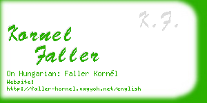 kornel faller business card